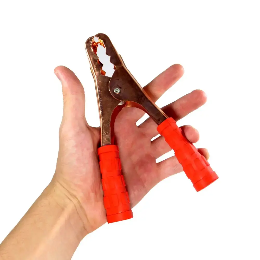Garra jacaré para bateria 300A preto e vermelho 8965 Bremen — fotografia 5