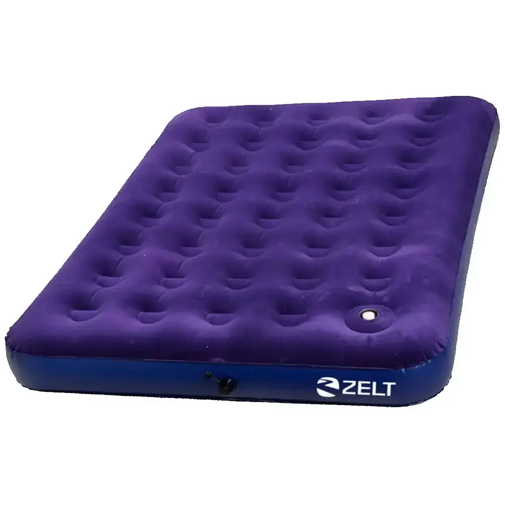 Colchão inflável multiuso casal com inflador mecânico de pé 191X137X22 CM Zelt