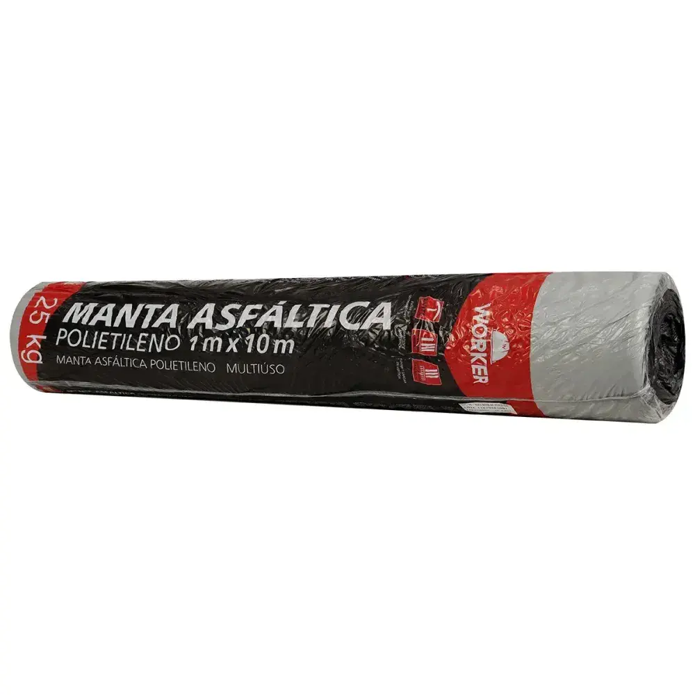 Manta asfáltica polietileno 2,5MM 1M x 10M 25KG Worker — fotografia 3
