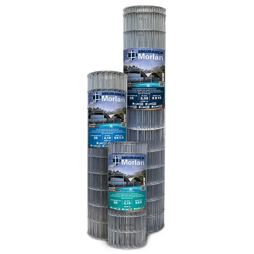 Tela soldada 25M 5X10 fio 1,90X1,0M Morlan