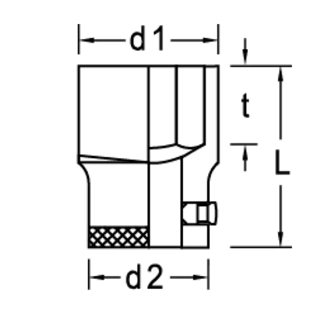 Soquete encaixe 3/4 x MM55 sextavado 32 Gedore — fotografia 4