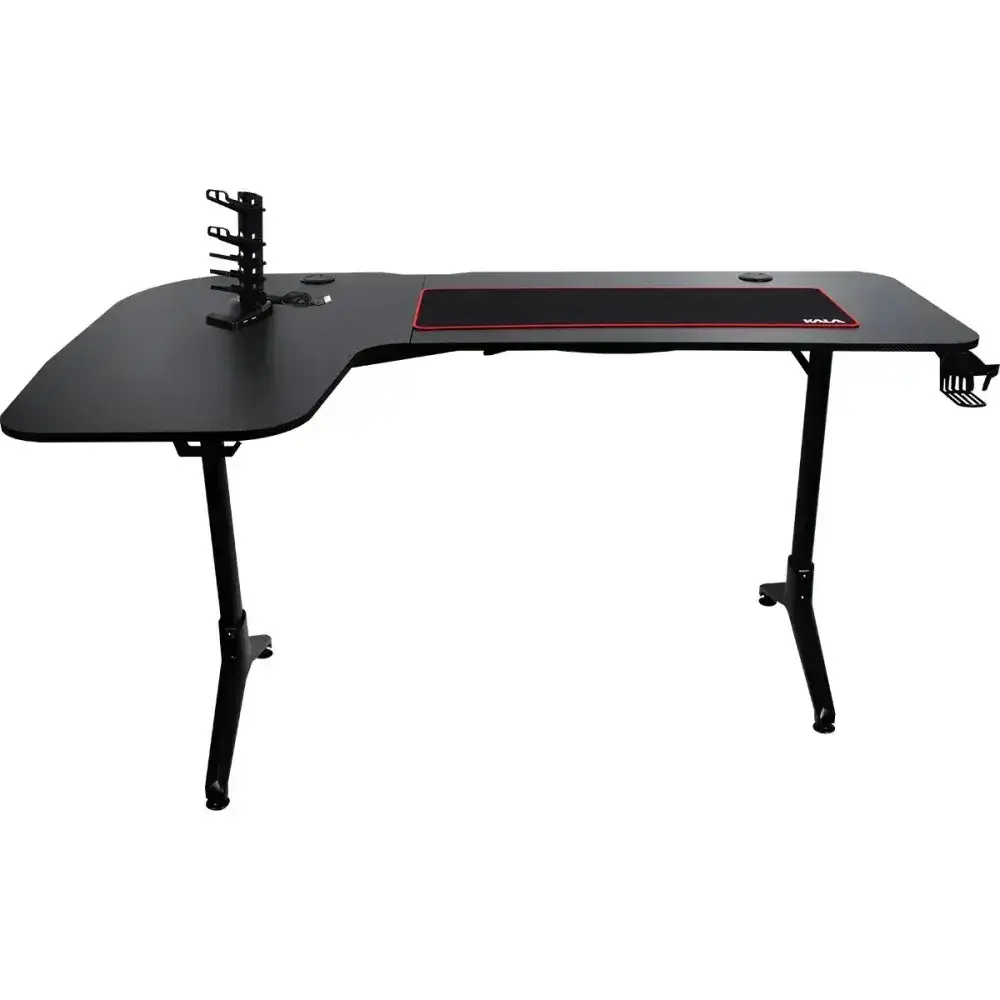 Mesa gamer modelo l 80X30CM com suporte de acessórios Kala — fotografia 5