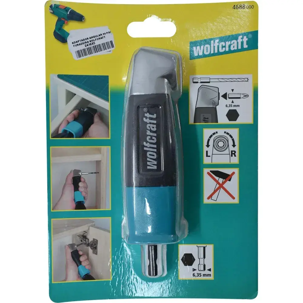 Adaptador angular 90º para furadeira - 468800 - Wolfcraft — fotografia 12