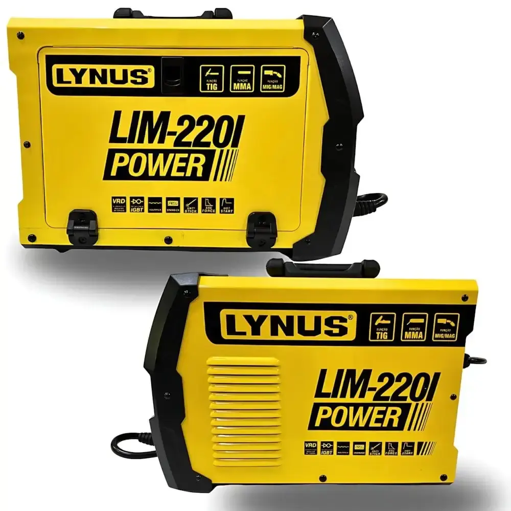 Solda mig/tig/eletrodo multiprocessos bivolt com suporte de arame 15KG Lynus — fotografia 4