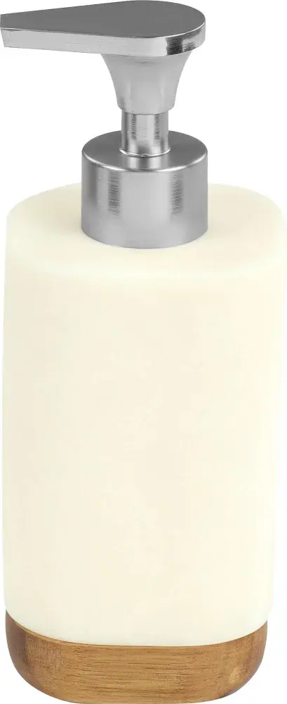 Dispenser para sabonete líquido em plástico branco Kala — fotografia 2