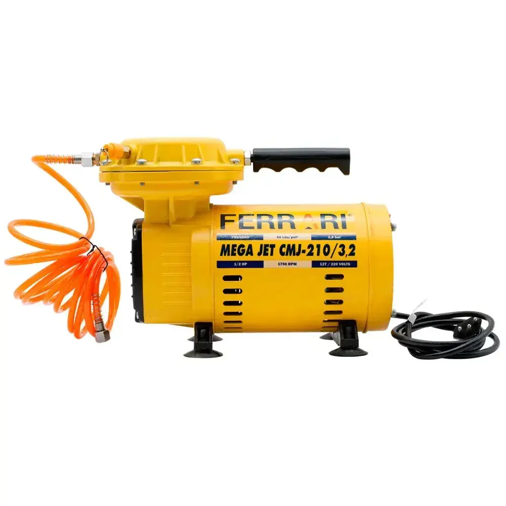 Compressor de ar direto bivolt 3,2 pés 40PSI CMJ210 Ferrari — fotografia 8