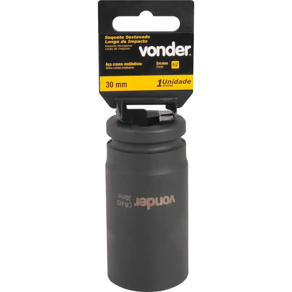 Soquete sextavado longo de impacto 30MM 3/4POL Vonder — fotografia 4