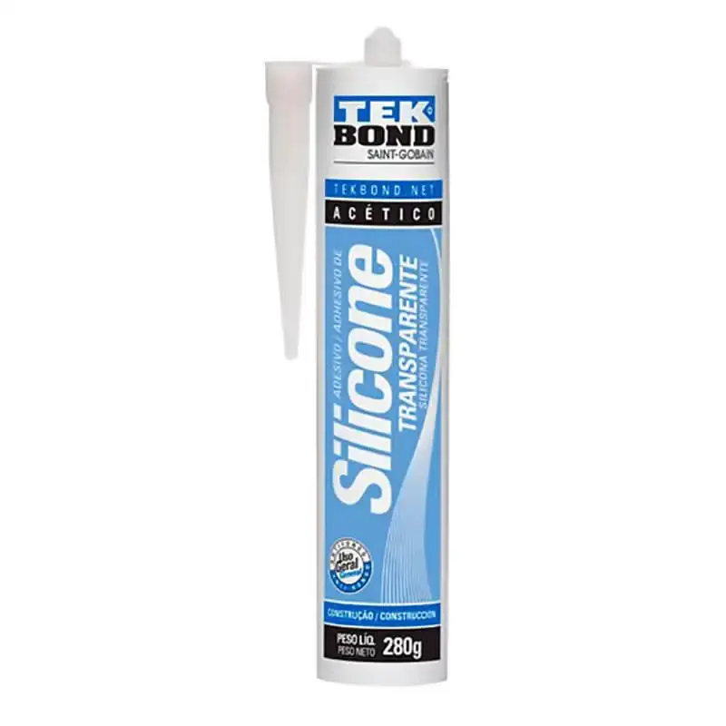 Silicone incolor acético tubo 280 GR incolor 22034002000 Tekbond — fotografia de referência