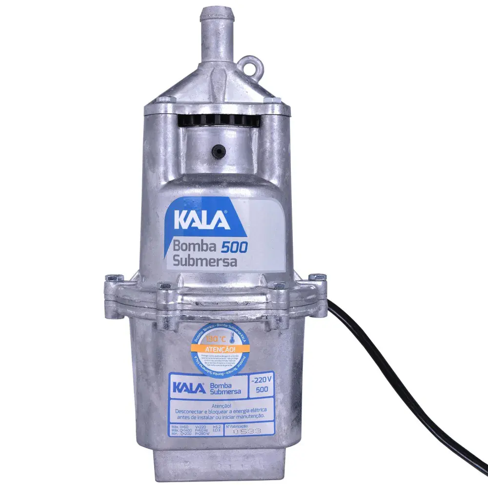 Bomba dágua submersa 500 1400L/H 280W 127V Kala — fotografia de referência