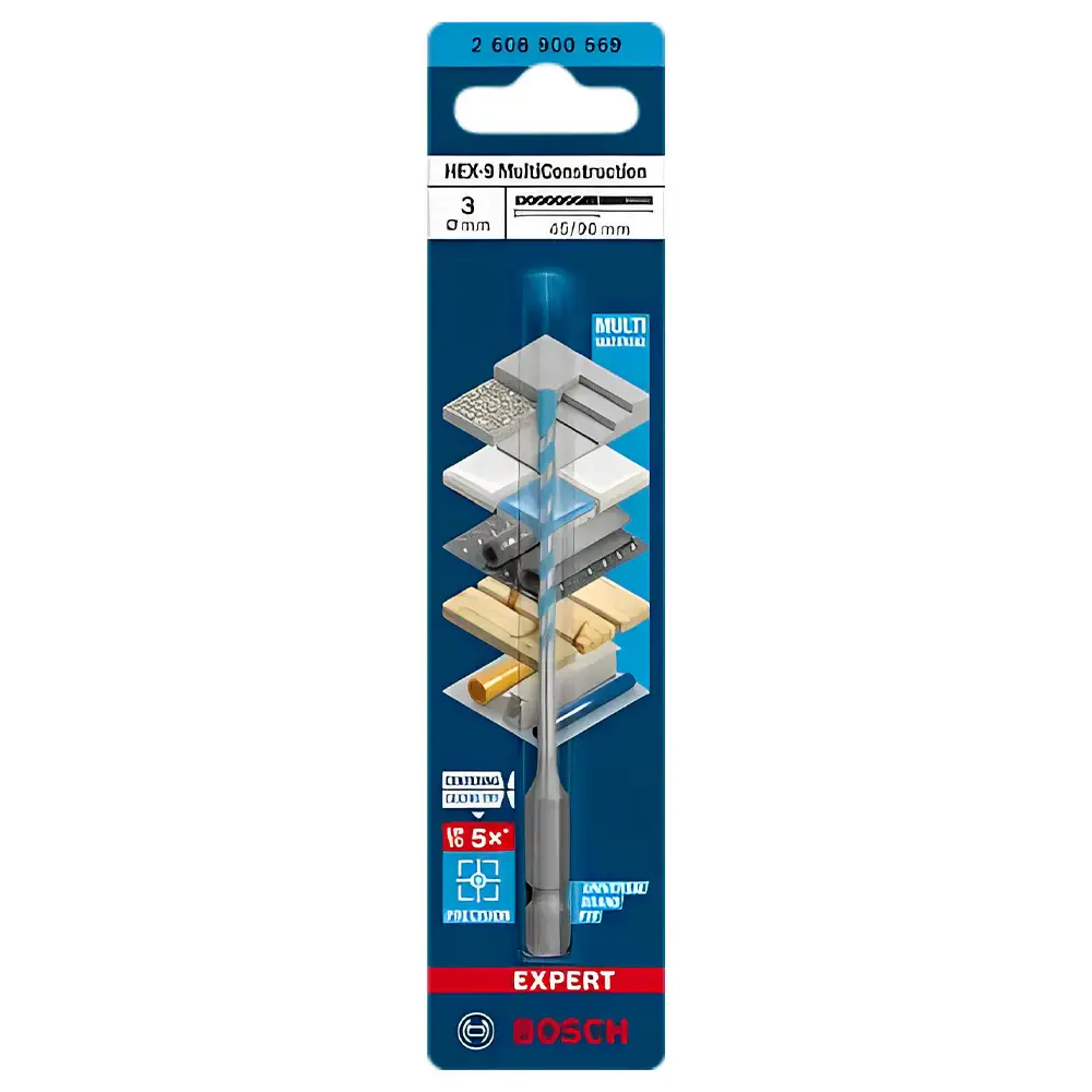 Broca Bosch EXPERT HEX-9 Multiconstruction 3x45x90 mm BOSCH — fotografia 2