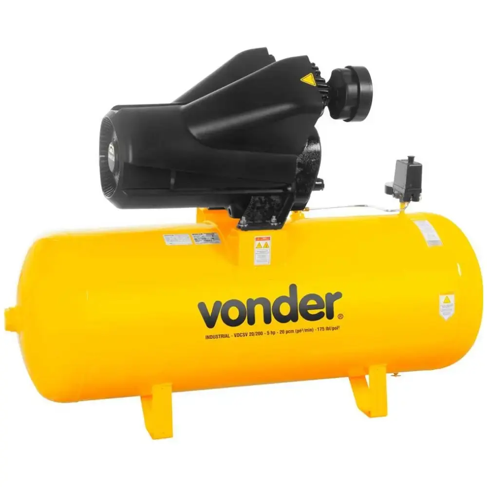 Compressor de ar VDCSV-20/200 5,0CV trifásico Vonder — fotografia de referência