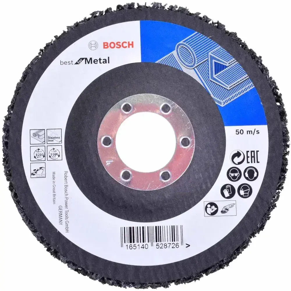 Disco de limpeza 125MM preto best for metal 50M/S Bosch — fotografia de referência
