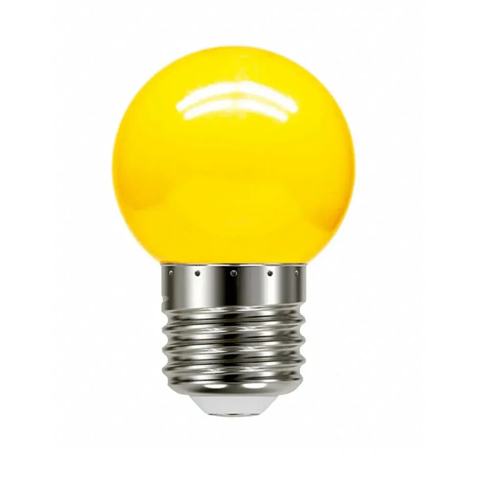Lâmpada led bolinha 1W 127V amarelo Taschibra