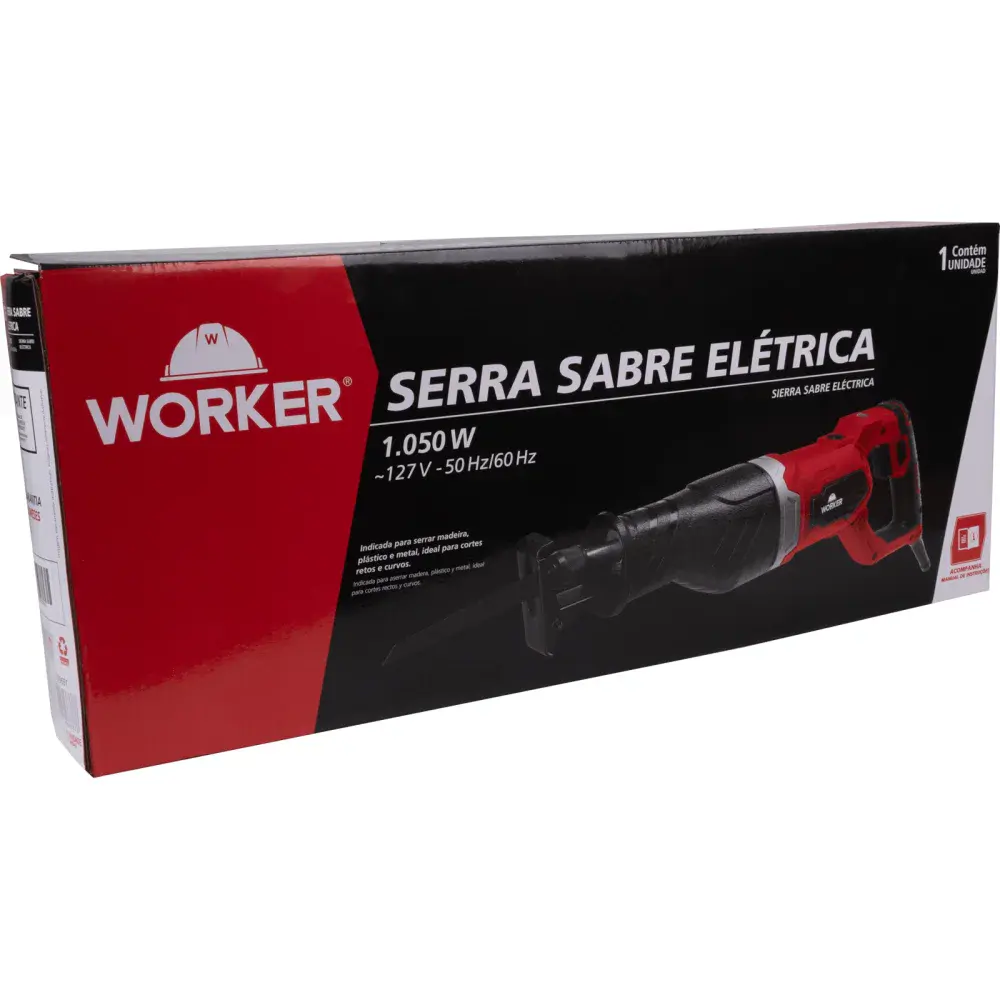 Serra sabre golpe 28MM 1050W 127V Worker — fotografia 6