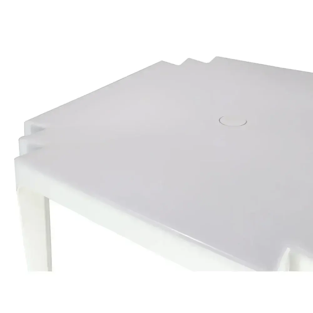 Mesa executiva plástica quadrada branca da Tramontina — fotografia 4