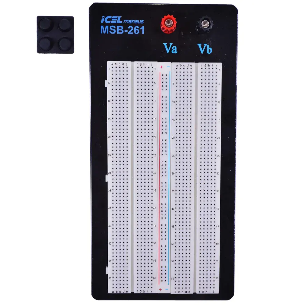 Protoboard com 2 bornes 1360 furos MSB-261 Icel