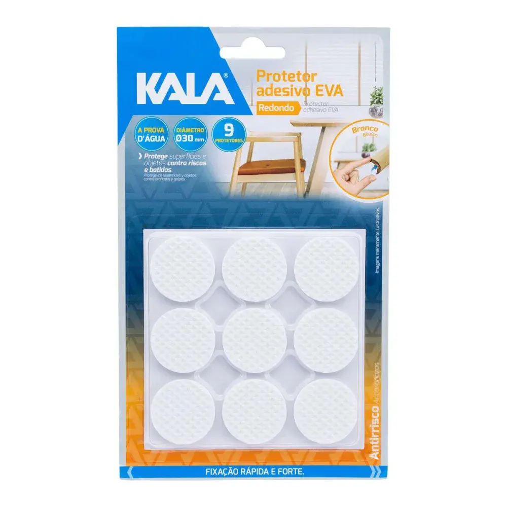 Protetor adesivo eva Kala branco redondo 38MM 4 pcs — fotografia de referência