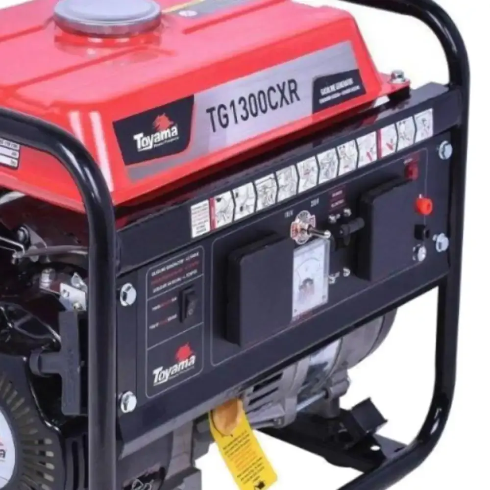 Gerador de energia à gasolina 1,25 kva bivolt partida manual TG1300CXR Toyama — fotografia 5