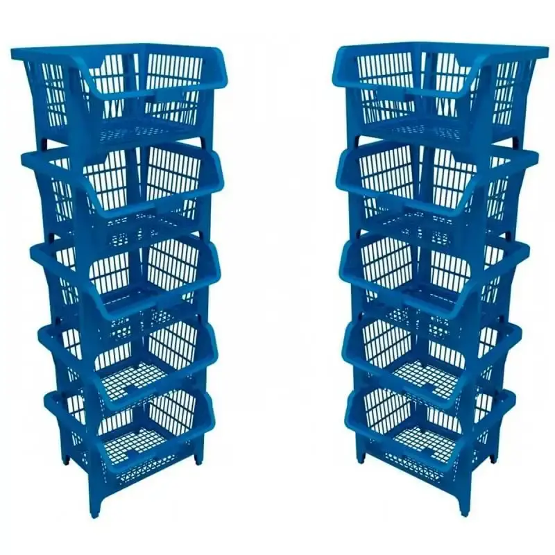 Cesto expositor prático de plástico suporta até 8 KG cada - kit 10 unidades Presto — fotografia 6