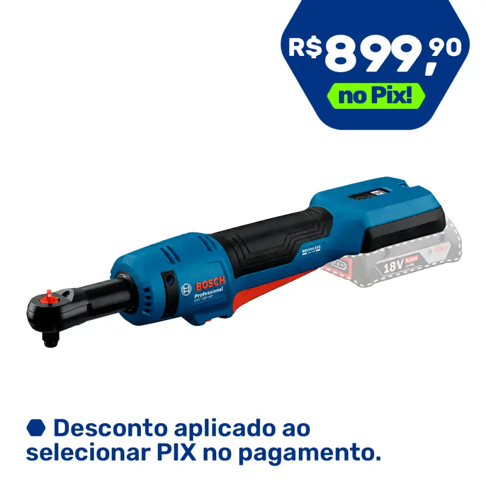 Chave catraca a bateria 18V 3/8 POL 60 NM brushless sem carregador e bateria GRC 18V-60 Bosch
