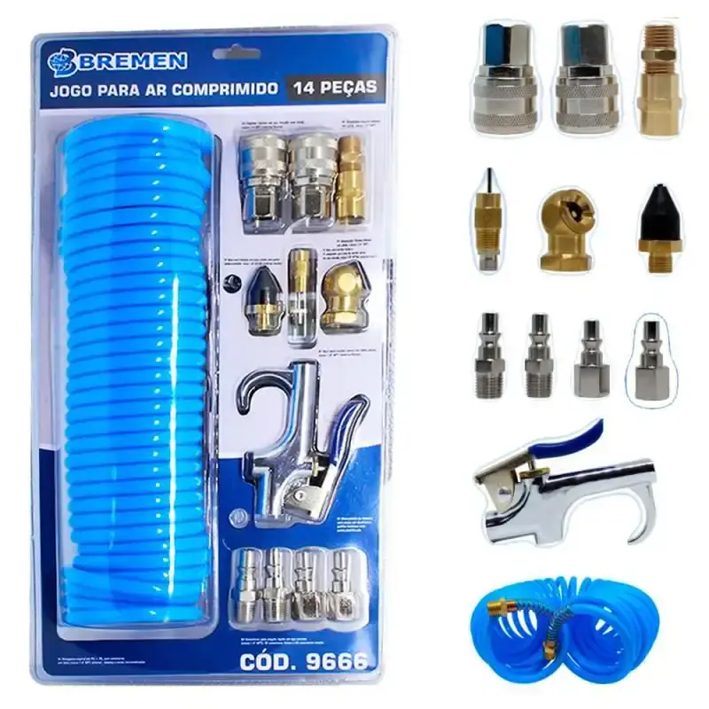 Kit para ar comprimido com 14 peças 9666 Bremen — fotografia de referência