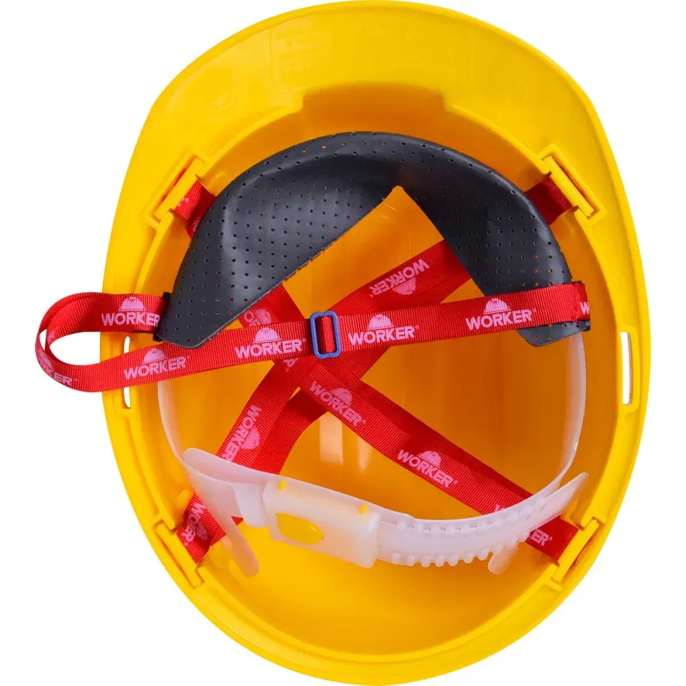 Capacete de proteção industrial max amarelo Worker — fotografia 4