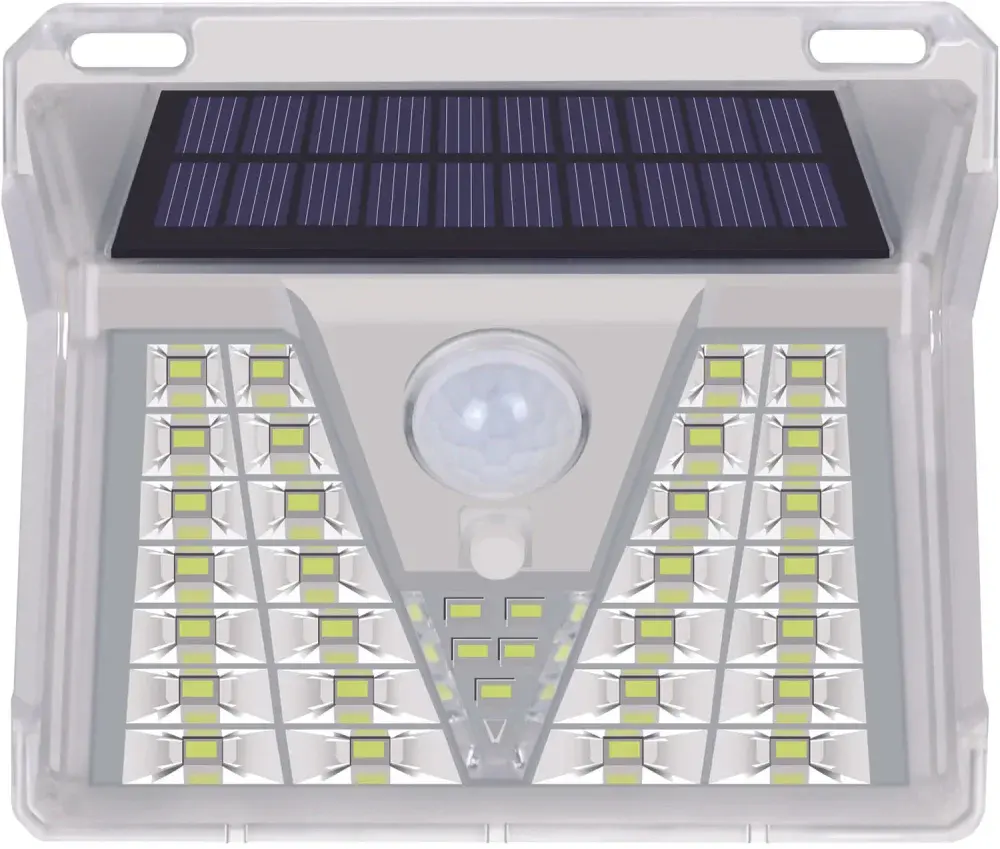 Luminária solar parede 33 leds Liege — fotografia 4