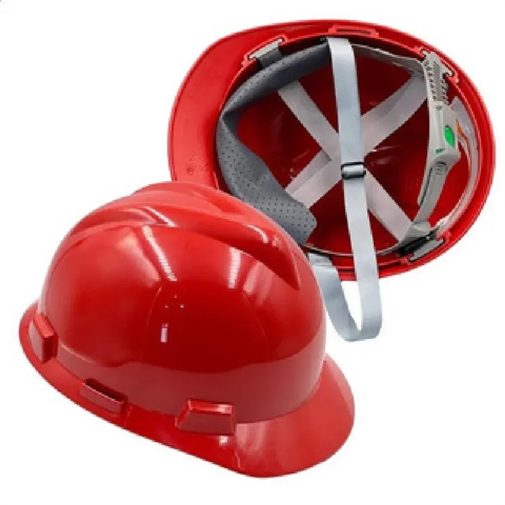 Capacete v-gard vermelho com suspensão ca 498 MSA