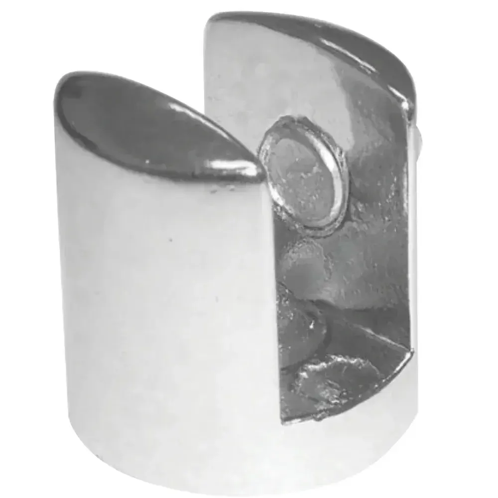 Suporte em u redondo zamac cromado 10MM 25 peç Criativa