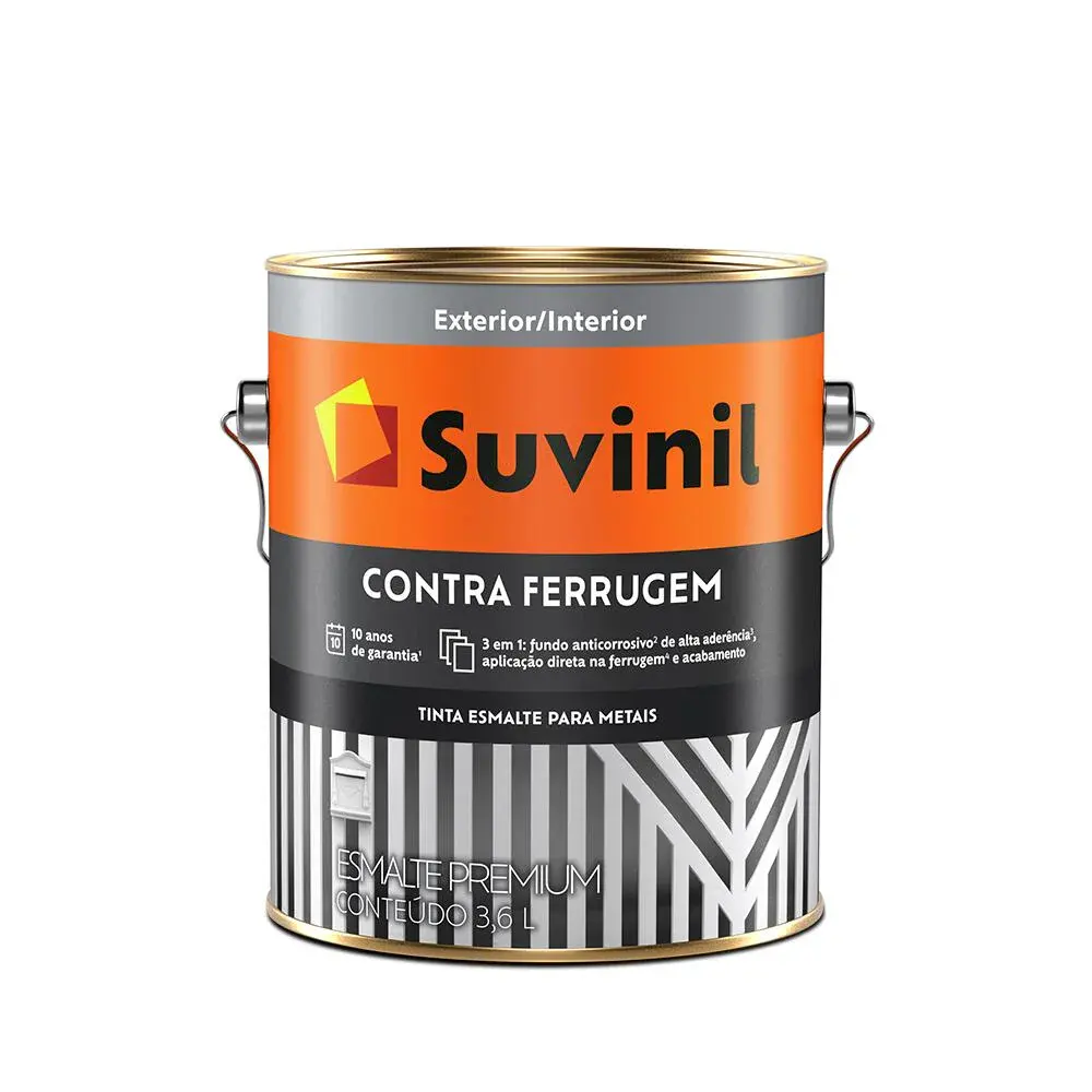 Tinta esmalte contra ferrugem brilho verde colonial 3,6L Suvinil — fotografia de referência
