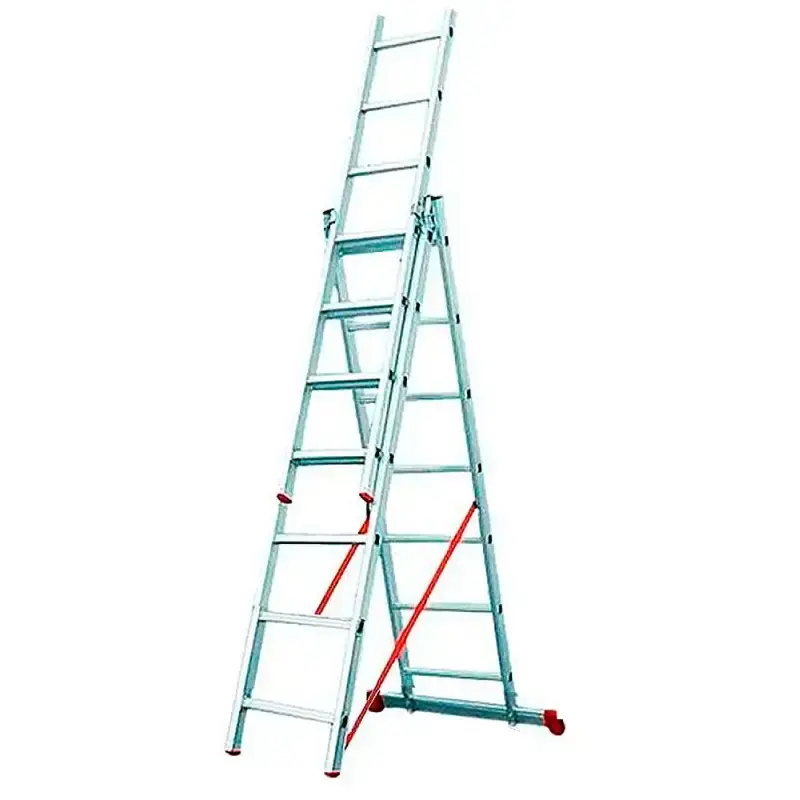 Escada de alumínio tripla extensiva 3 x 7 degraus EVE1017 Evald