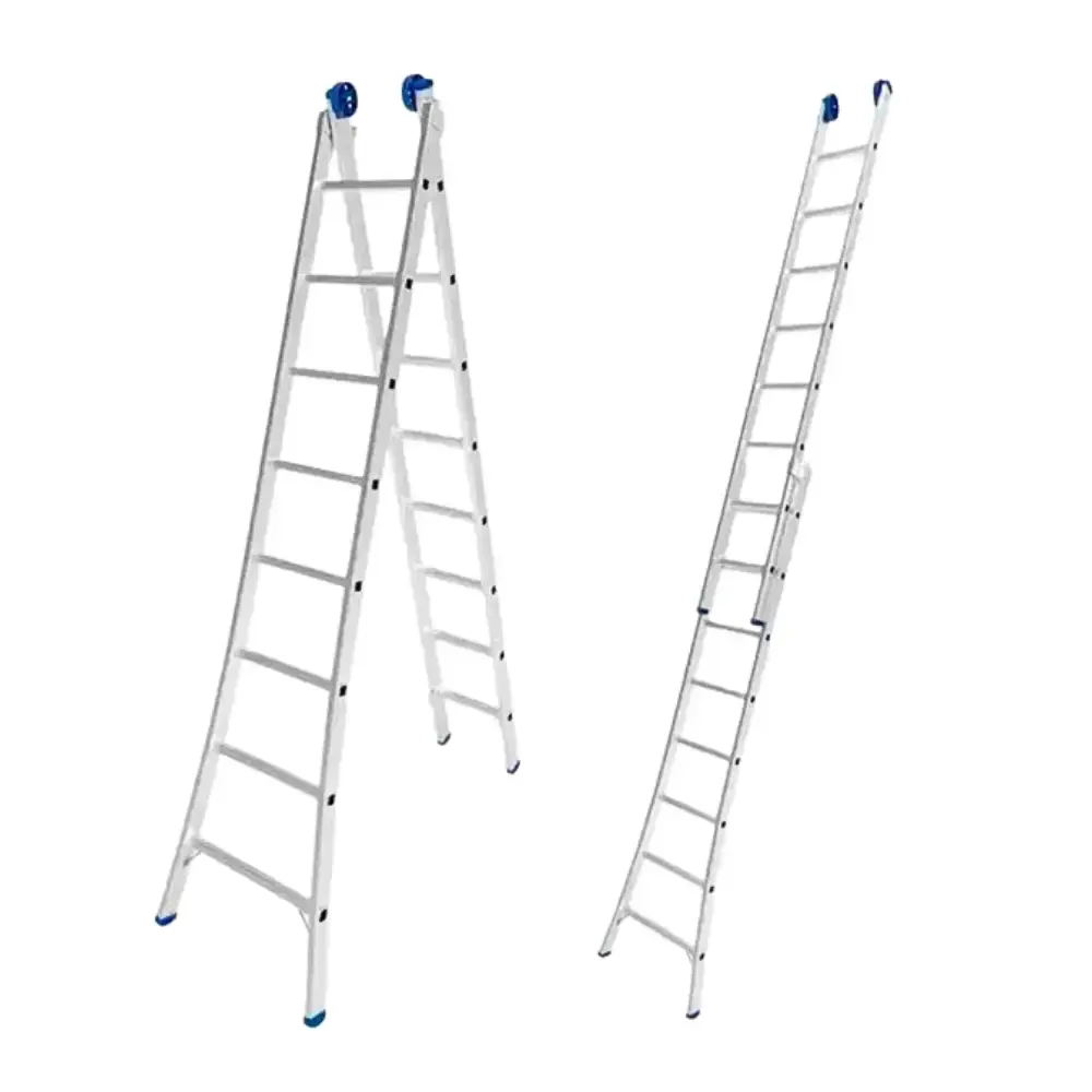 Escada de alumínio extensiva 2 x 8 degraus 2.53 x 4.21 metros evald Evald MAX
