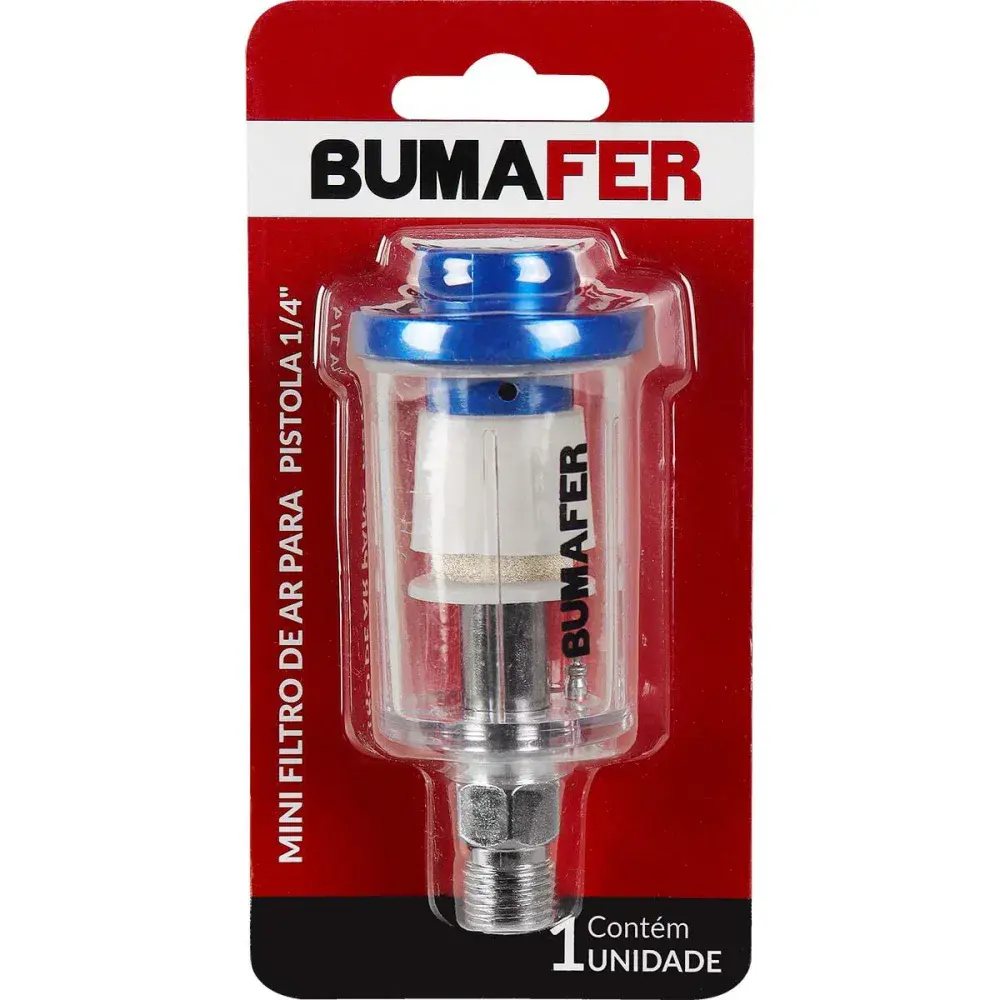 Mini filtro de ar 1/4" 350L para pistola Bumafer — fotografia 4