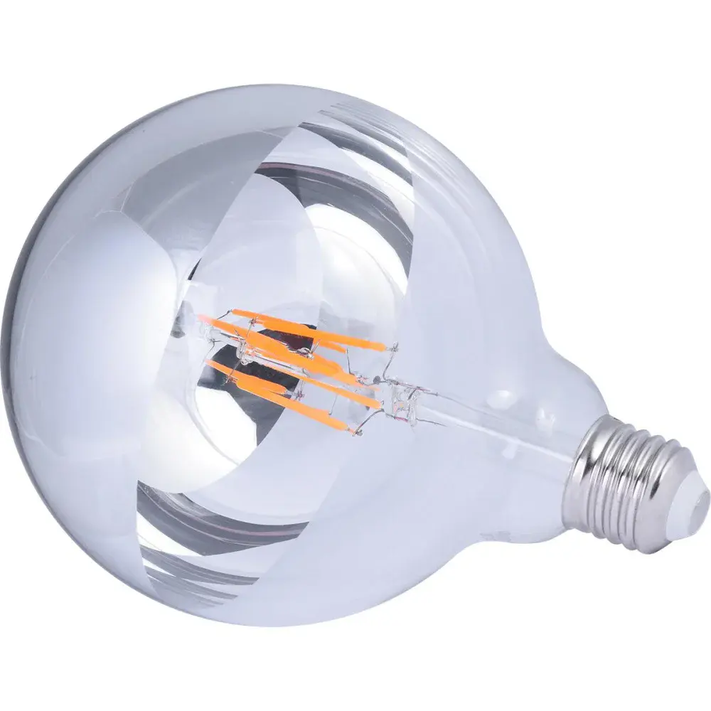 Lâmpada led filamento espelhado globo G125 bivolt Liege — fotografia 3