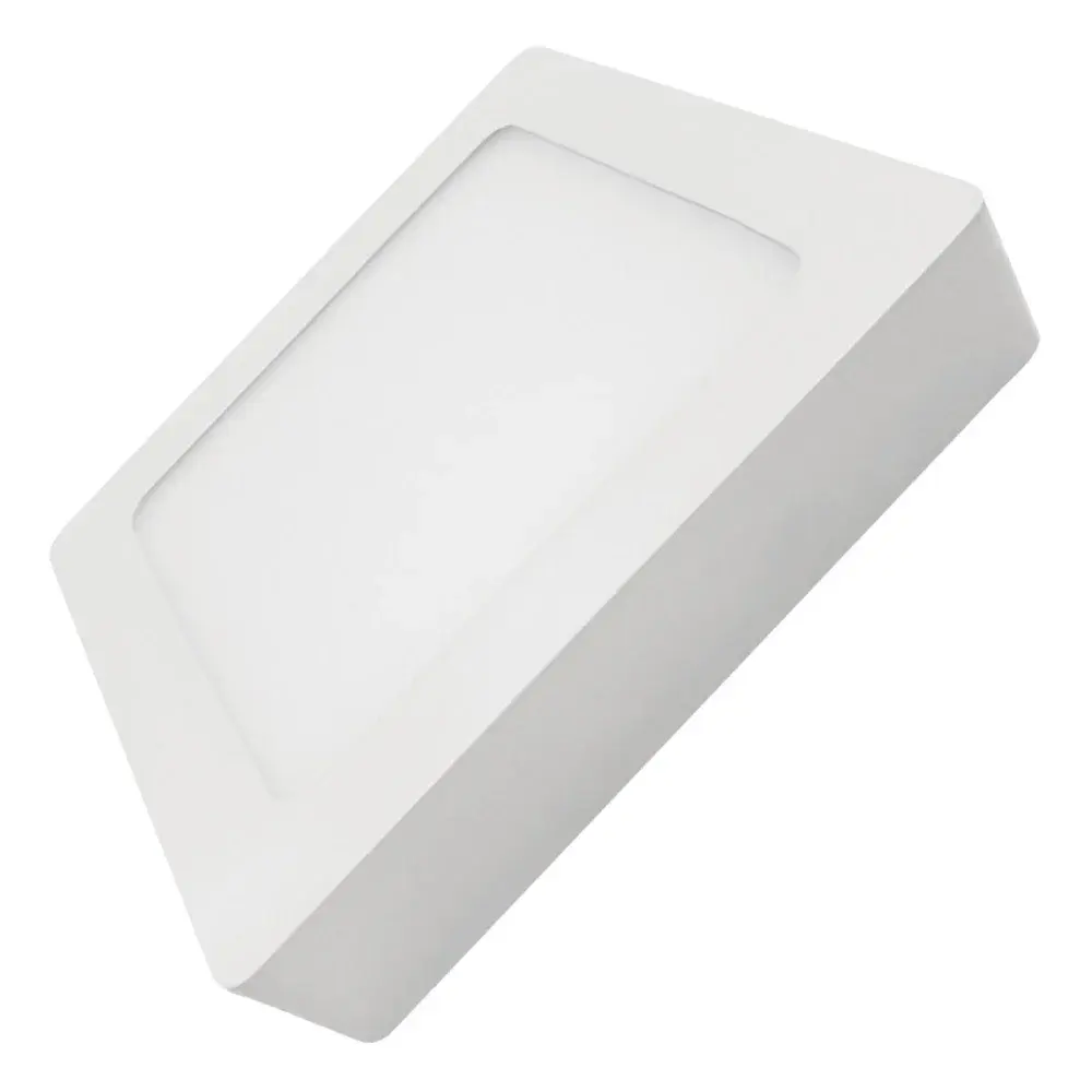 Painel led sobrepor 12W biv 6400K quadrado Ourolux