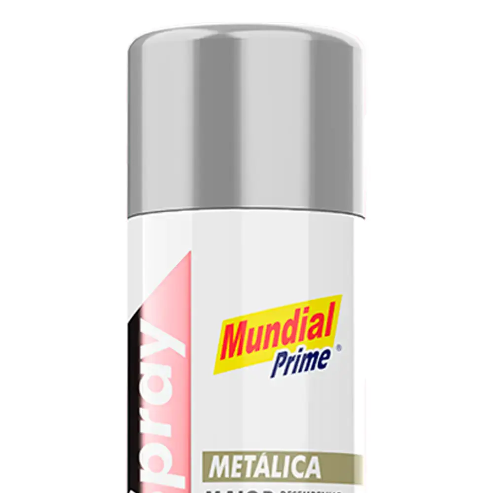 Tinta spray 400 ML metálica cromado AE01000092 Mundial prime — fotografia 2