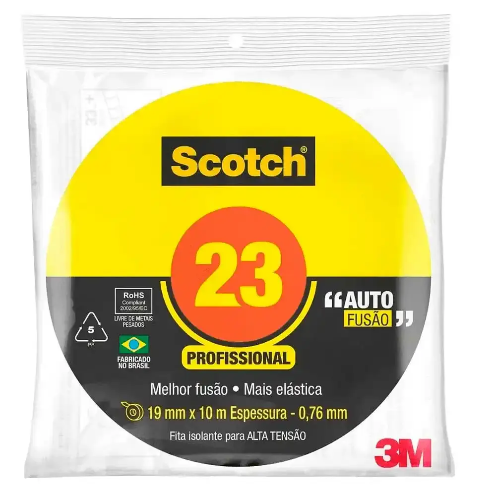 Fita Isolante Alta Tensão 23BR 19 MM x 10 Metros 3M — fotografia 5