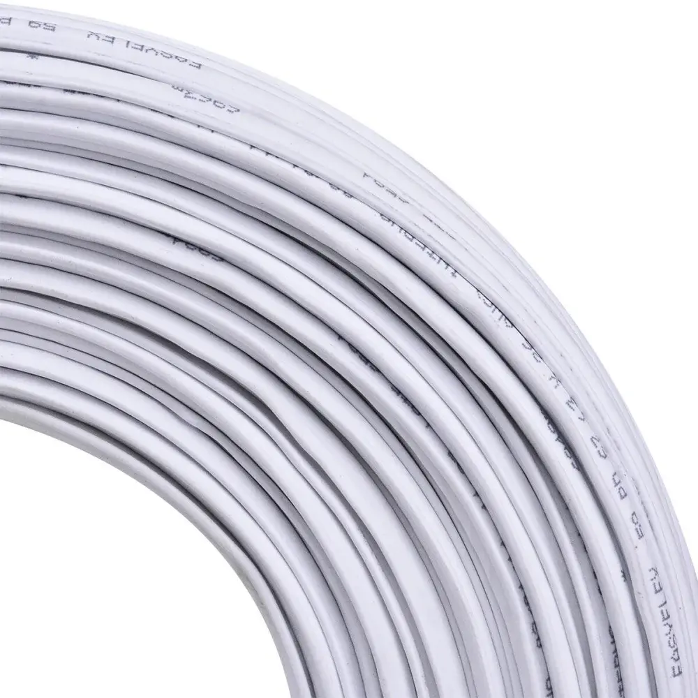 Cabo coaxial série 59 67+TRI branco 100M Easyflex — fotografia 3