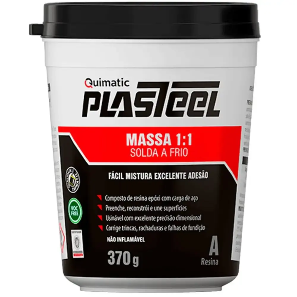 Massa epóxi plasteel solda a frio 1:1 450G PM1 Tapmatic — fotografia 2