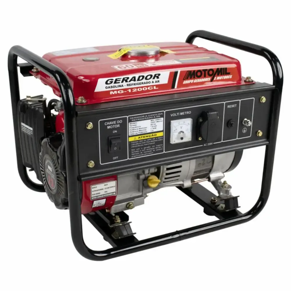 Gerador gasolina MotoMil 1,2 KVA MG1200CL 21244.9 monofásico 110 V — fotografia 2