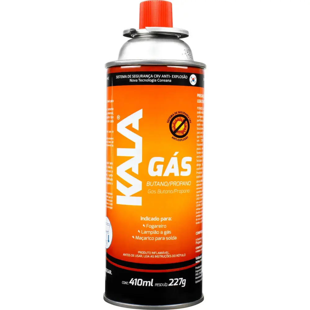 Cartucho de gás butano/propano 227G 410ML Kala — fotografia 6