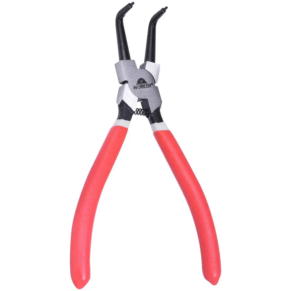 Alicate para anel bico curvo interno 6.1/2” 20958 Worker — fotografia 4