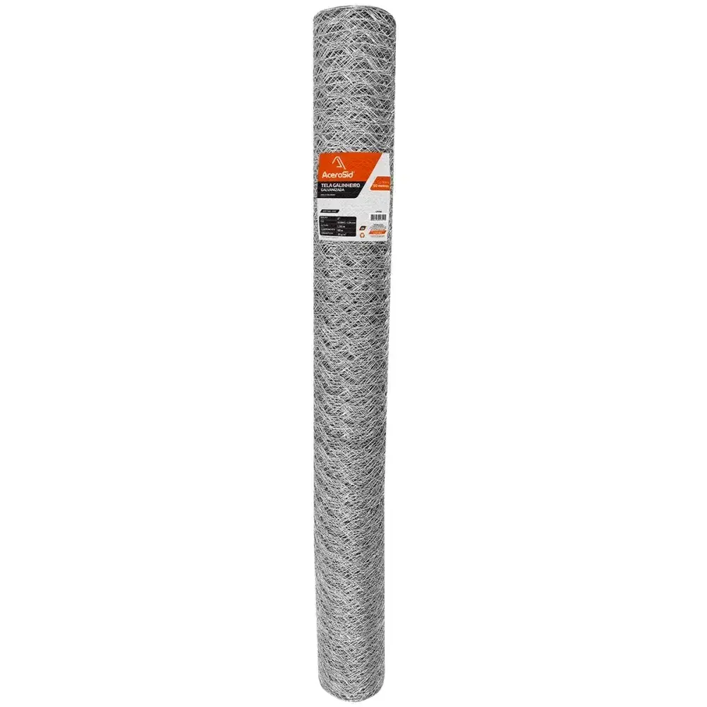 Tela galinheiro galvanizada 2X18 1,80X50M Acerosid — fotografia 5