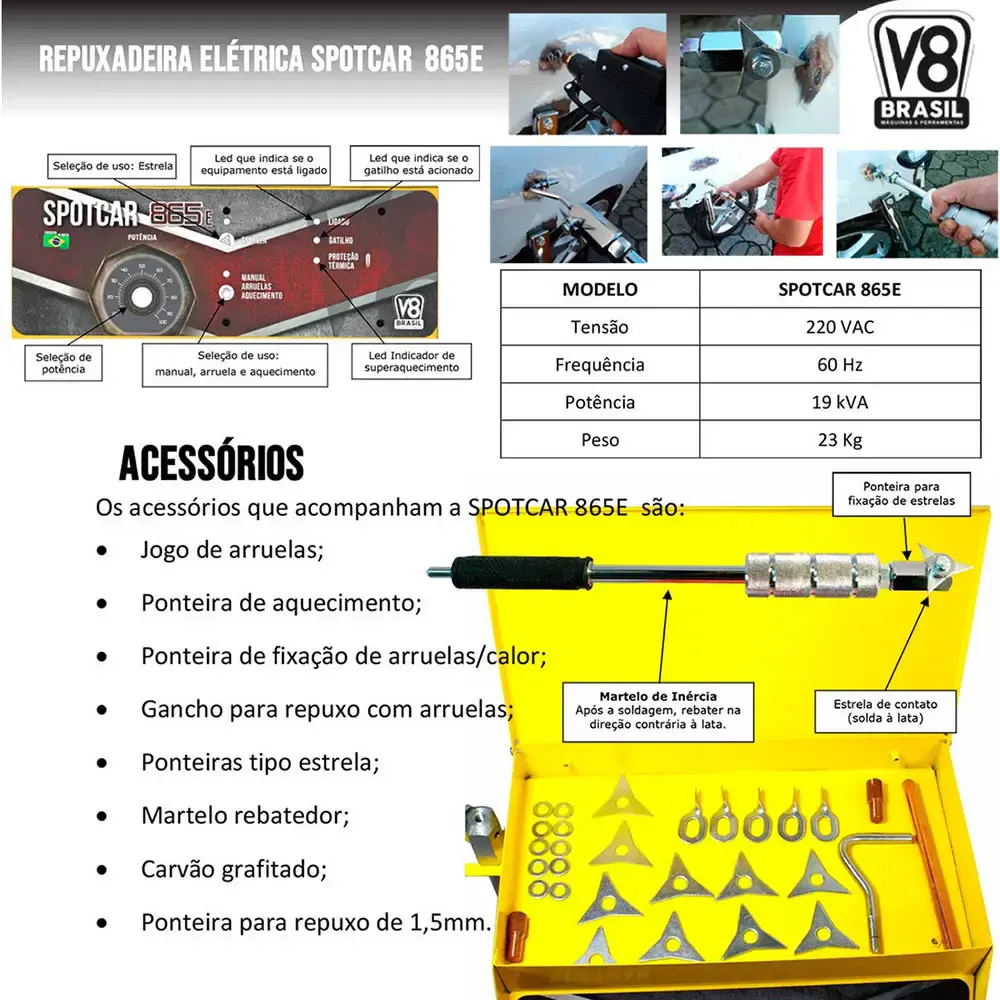 Repuxadeira elétrica sportcar 60HZ 865E 220V 20147 V8 — fotografia 5