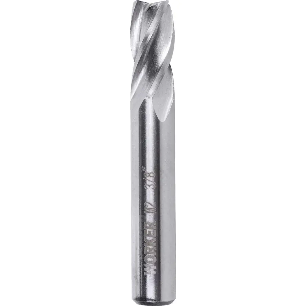 Fresa de topo reto aço rápido 3/8” haste 3/8” Worker