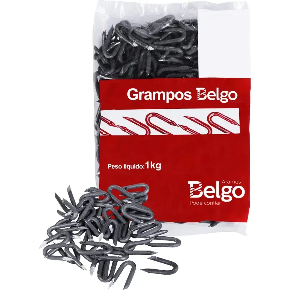 Grampo cerca 1 kg galvanizado 7/8 Belgo — fotografia 4