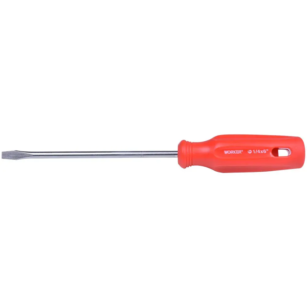 Chave de fenda simples 1/4″ x 6″ Worker — fotografia 4