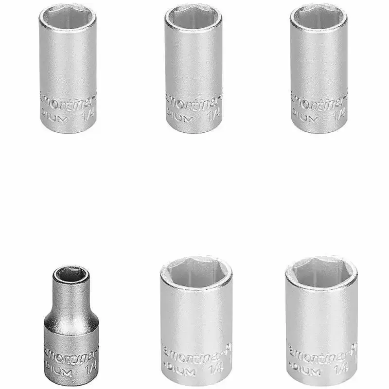 Soquete encaixe 1/4 pol sextavado 4.0 a 13.0 MM kit com 17 peças e maleta Tramontina — fotografia 4