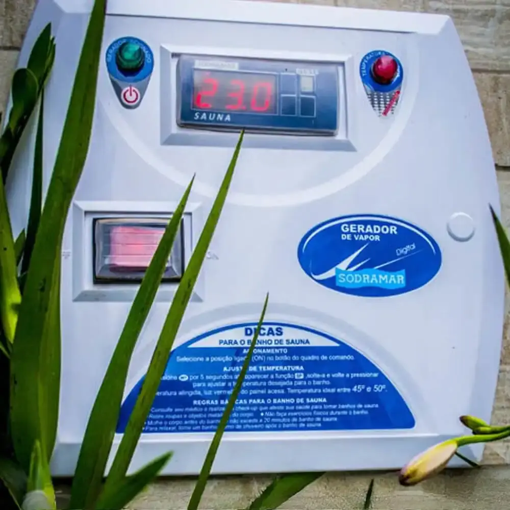 Comando digital para sauna à vapor compact line inox de 6 a 27 KW 018365 Sodramar — fotografia 5