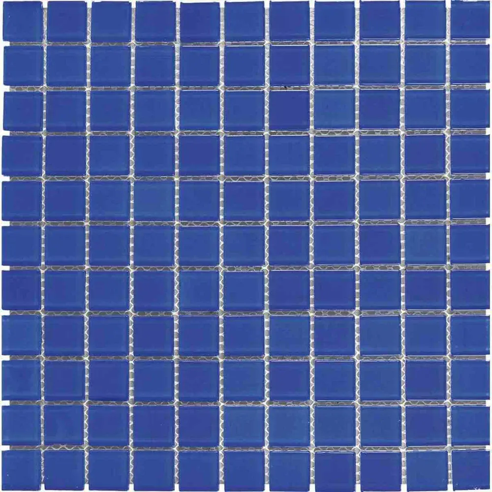 Pastilha de vidro cristal azul 30CMX30CM Liege